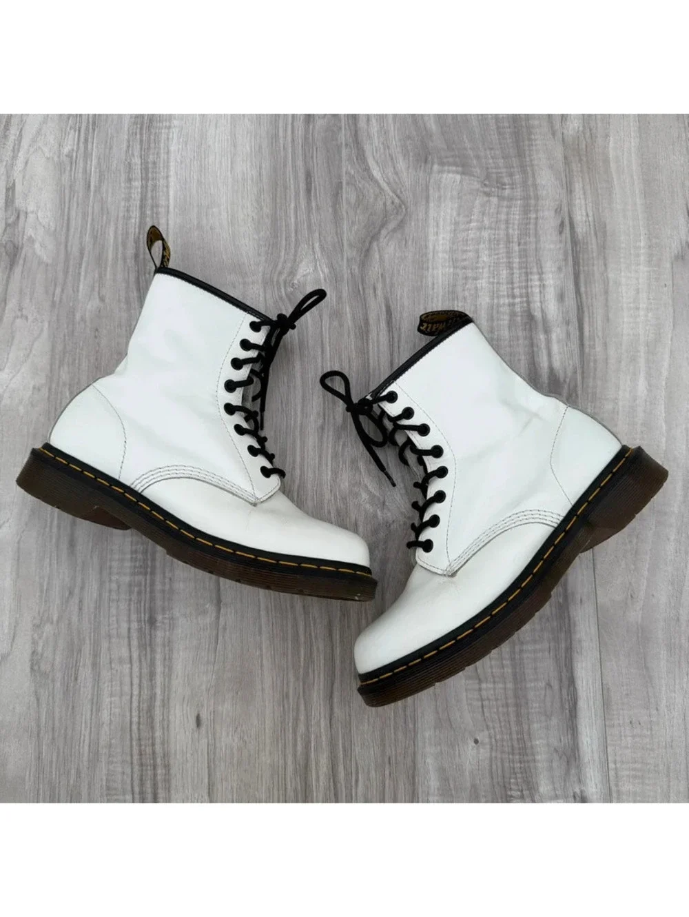 Dr. Martens 1460 White Leather 8-Eye Boots Women’s US 8